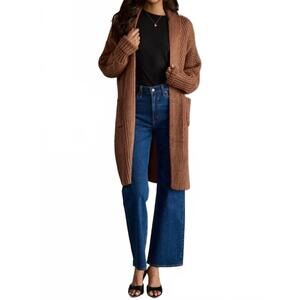 NEW PANACHE APPAREL dale knit cardigan in brown